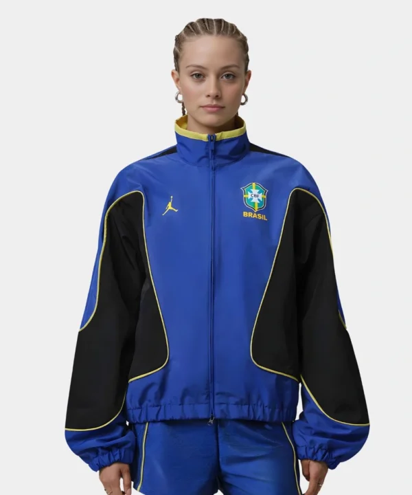 Women's Nike x Jordan FIFA World Cup Brazil 2026 Anthem Track Jacket Blue & Black