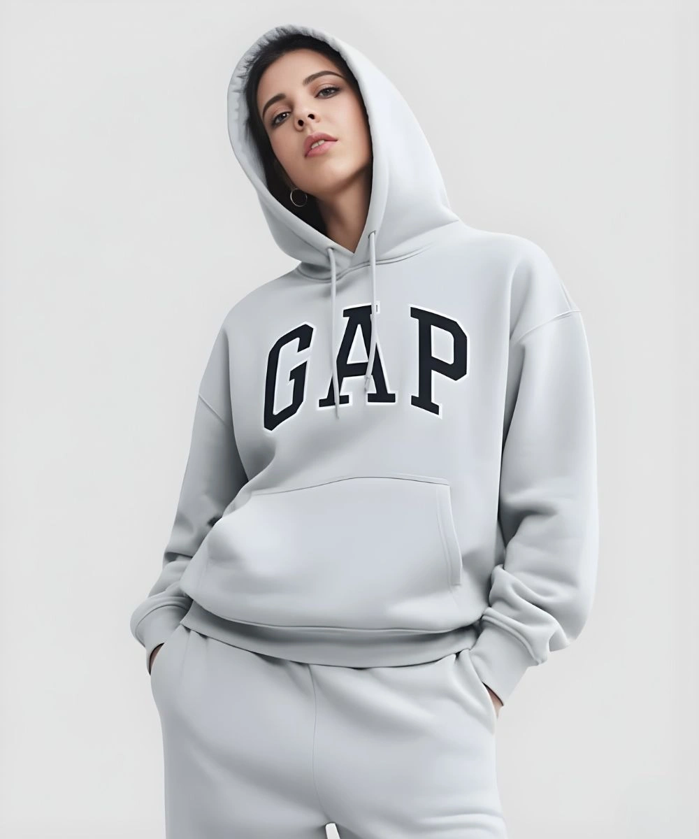 Young Miko Gap Adult VintageSoft Arch Logo Grey Hoodie