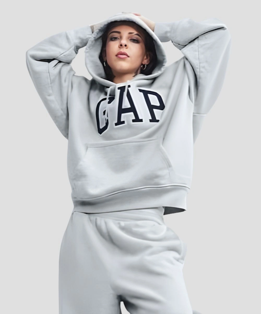Young Miko Gap Adult VintageSoft Arch Logo Hoodie Grey