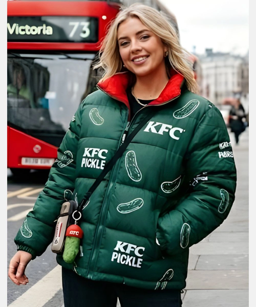 KFC Pickle Green Puffer Jacket
