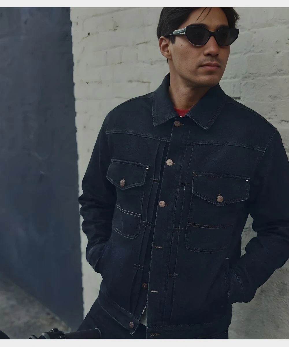 Men's 2026 Triumph Jax Blue Denim Riding Jacket