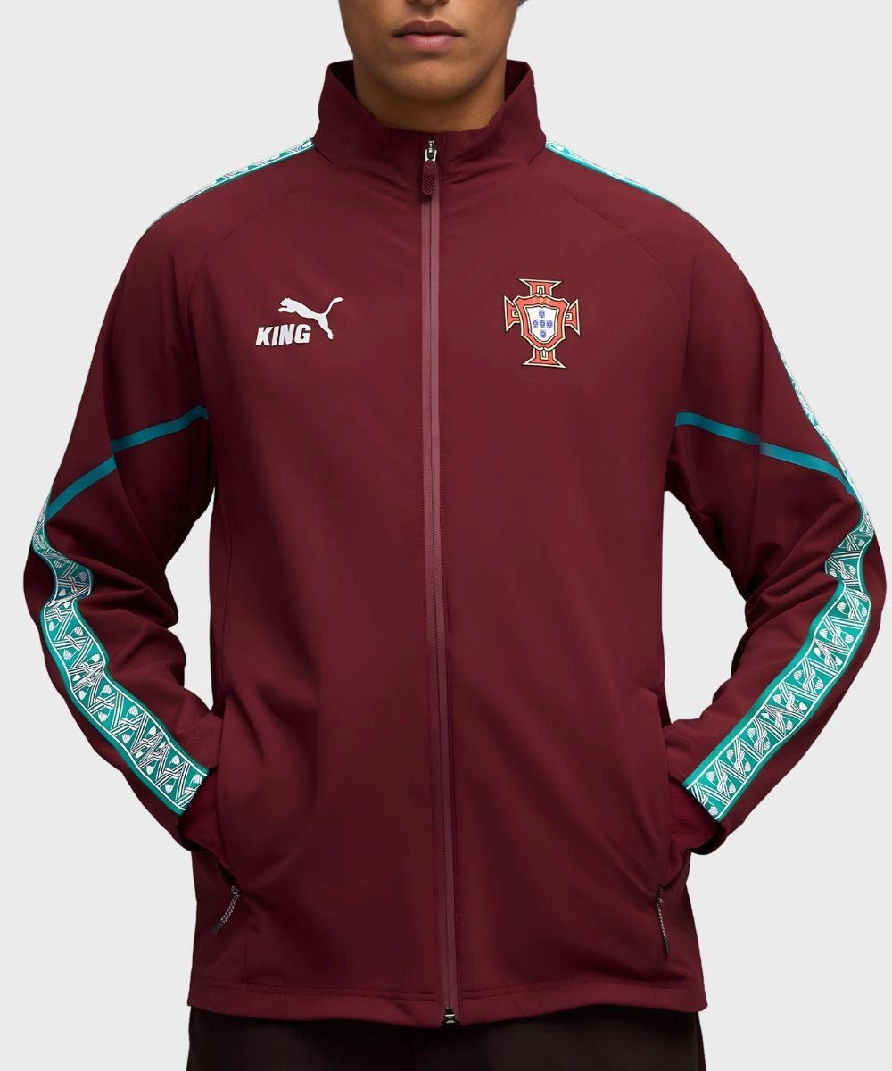 Men's 2026 World Cup Portugal King Anthem Maroon Track Jacket