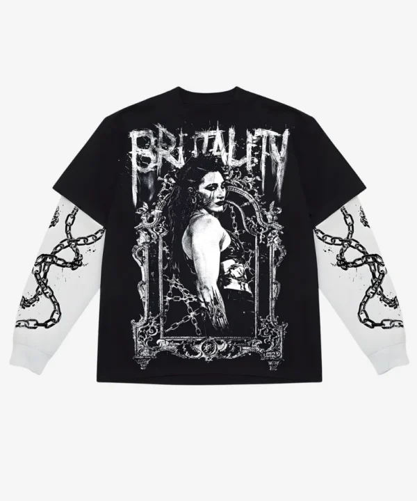 Men's Black Rhea Ripley Chain Long Sleeve T-Shirt