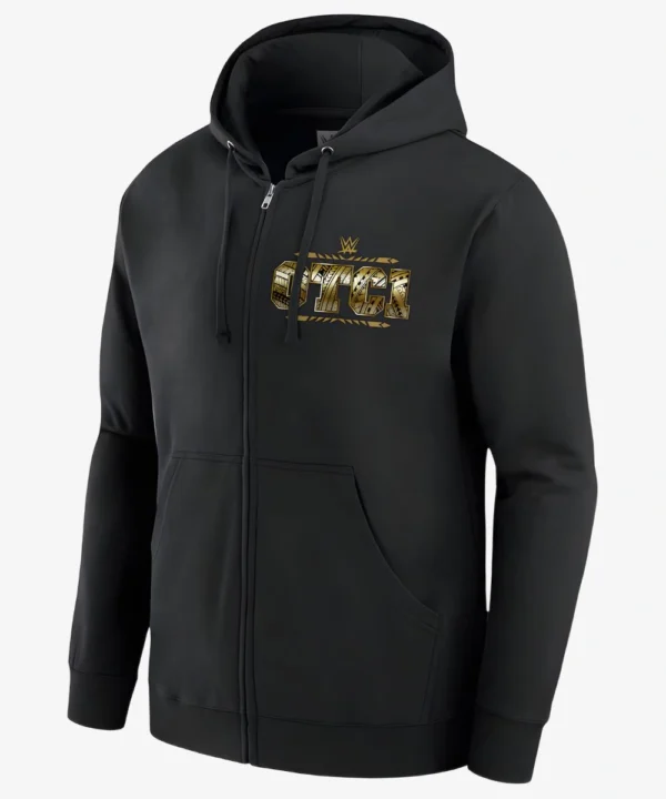 Men's Roman Reigns 11 Star Full-Zip Hoodie Black