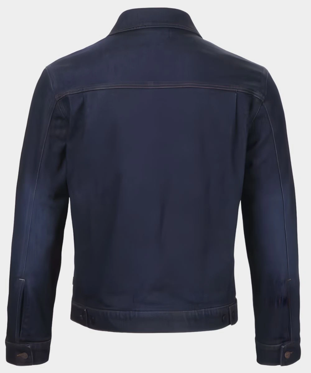 Men's Triumph Jax Denim Riding Jacket Blue