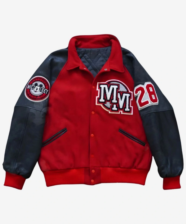 Michael 2026 Biopic Premiere Event Rapper Wale Michael Jackson MM Red & Black Varsity Bomber Jacket