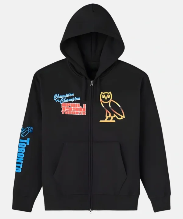 OVO WWE WrestleMania VI Full-Zip Black Hoodie