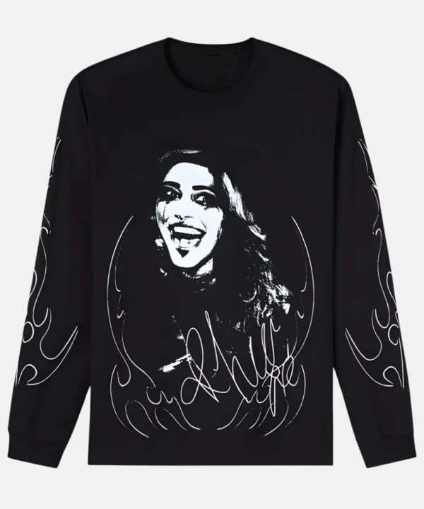 October's Very Own WWE Rhea Ripley Long Sleeve Graphic T-Shirt Black