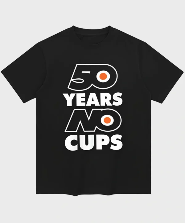 Swedish Ice Hockey Player Erik Karlsson Flyers 50 Years No Cups T-Shirt Black
