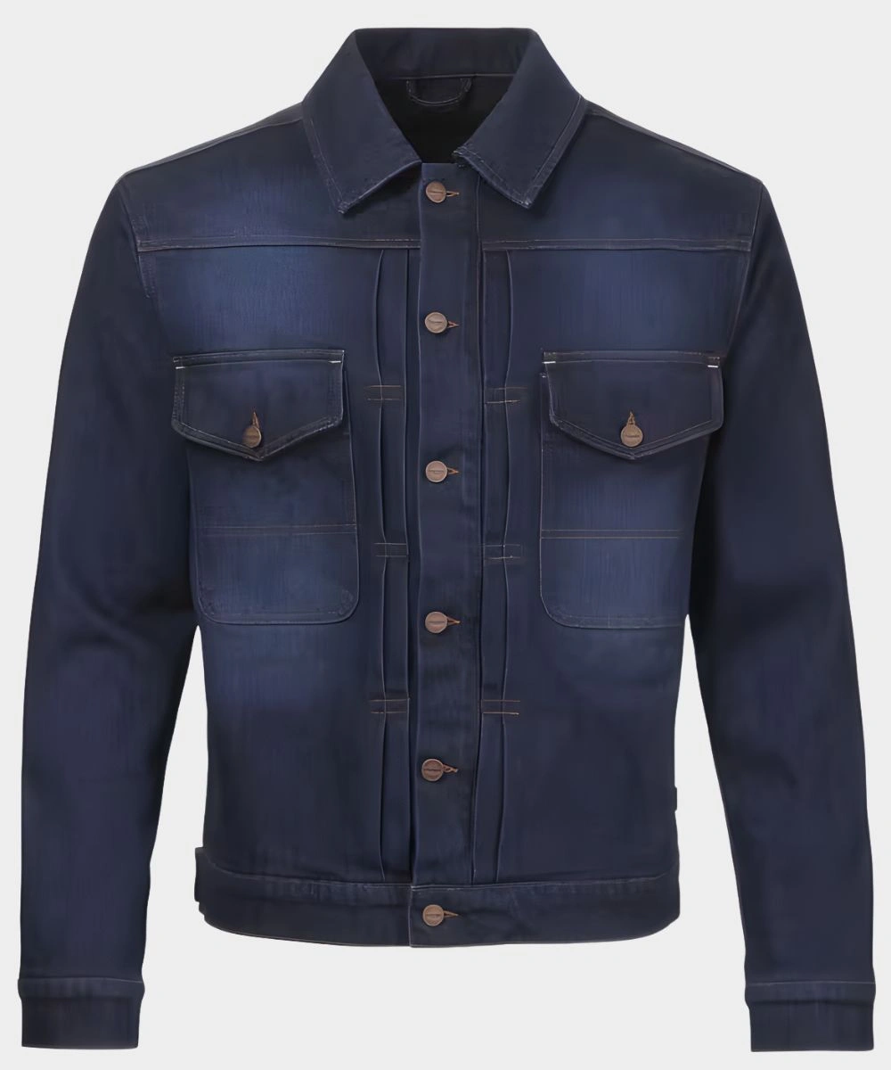 Triumph Jax Denim Riding Jacket Blue