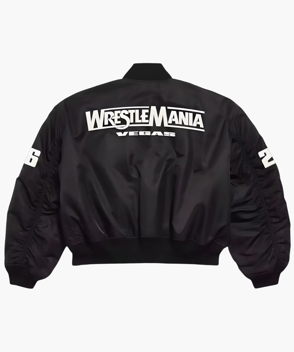 Unisex 2026 WWE XO Black Bomber Jacket