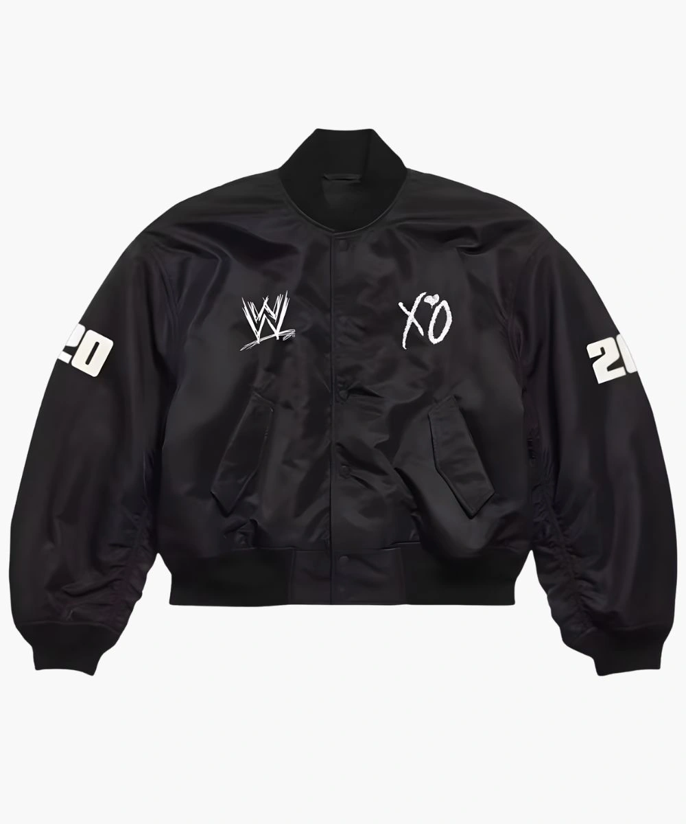 Unisex 2026 WWE XO Bomber Jacket Black