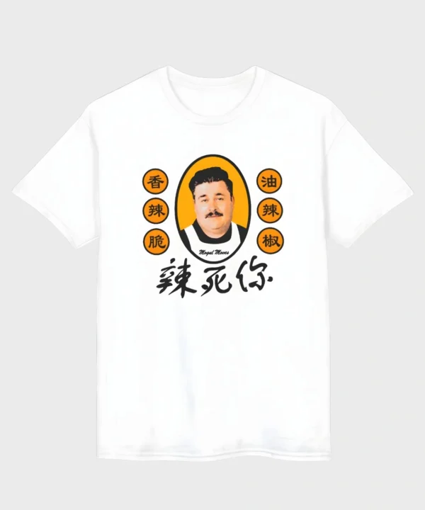 Unisex Ludwig Chili Oil White Fleece Pullover T-Shirt