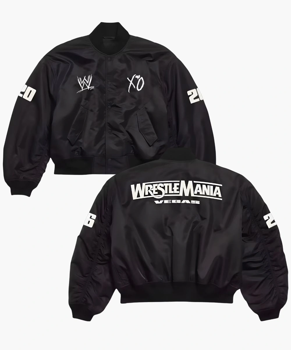 WWE x XO Bomber Jacket Black