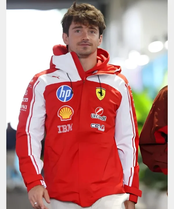 2026 Charles Leclerc Miami Grand Prix Red & White F1 Jacket