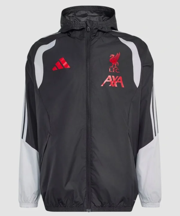 Adidas Liverpool FC 26/27 Tiro All Weather Jacket Black & White