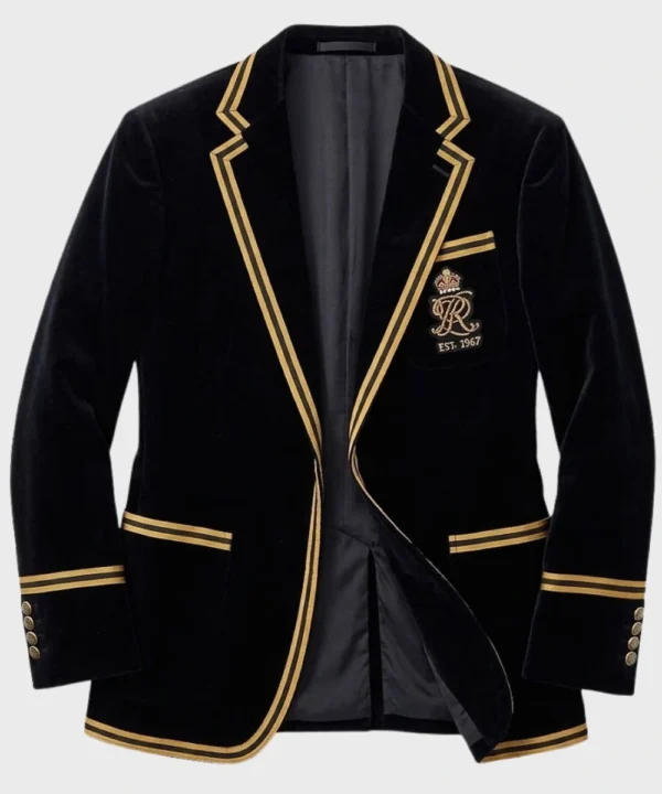American Actor Jaafar Jackson 2026 Met Gala Polo Ralph Lauren Blazer Black & Gold