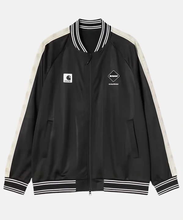 Carhartt WIP F.C. Real Bristol Striped Track Jacket Black