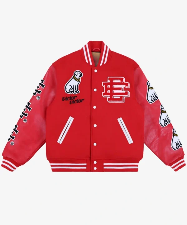EE Victor Victor Varsity Jacket Red