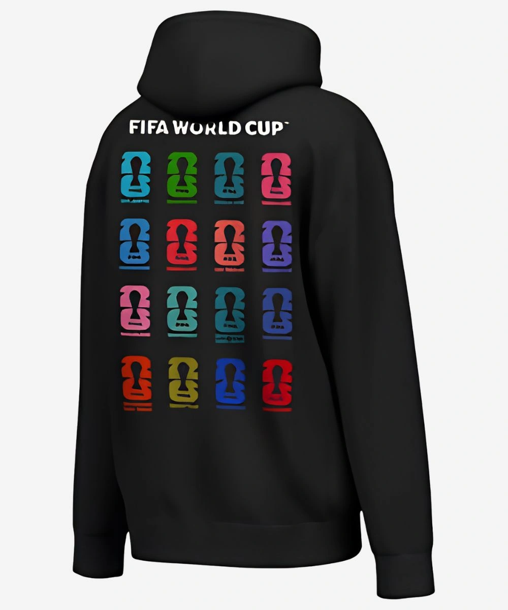 FIFA World Cup 2026 Host City Emblems Hoodie Black