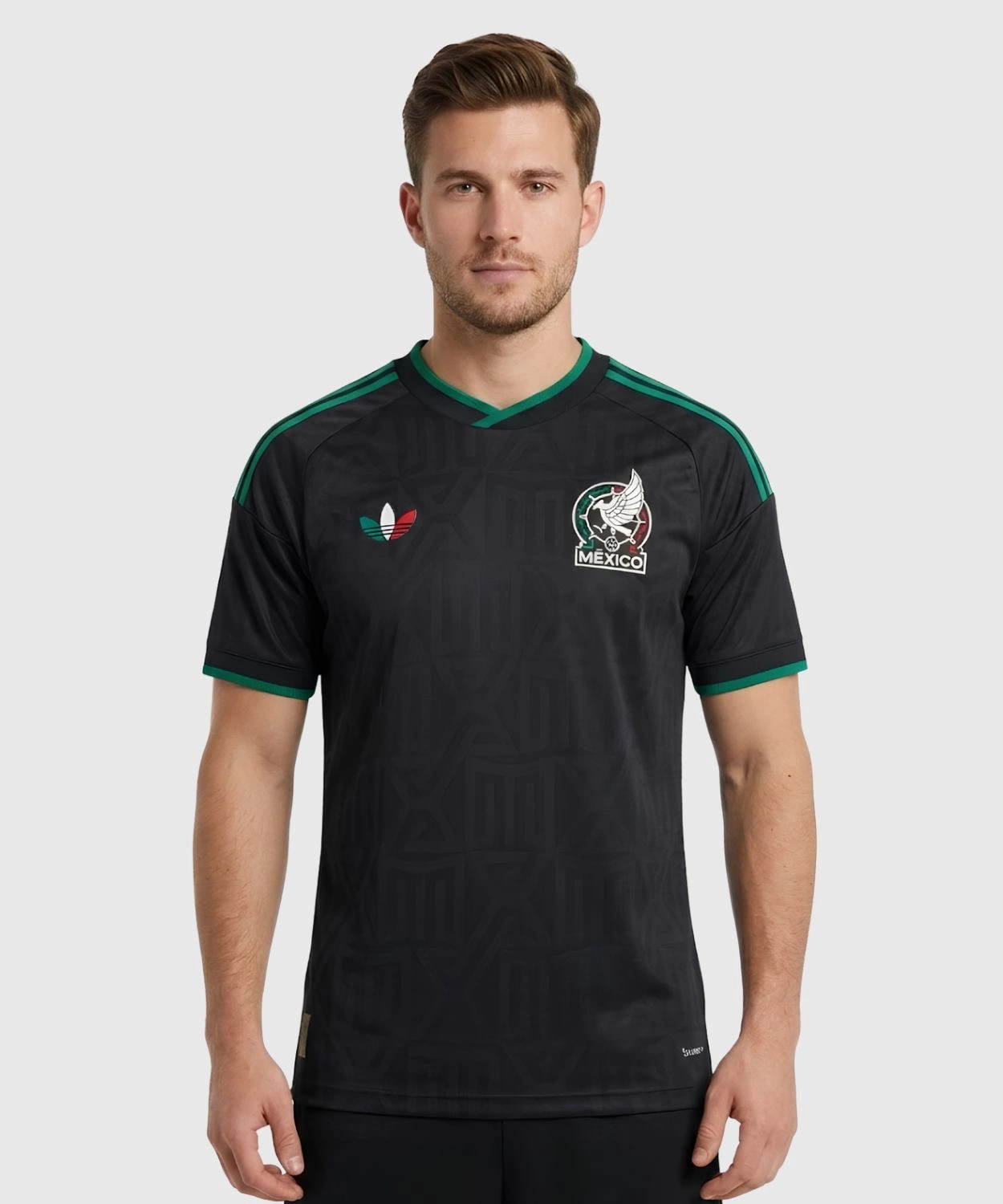 Men's Adidas Mexico 26 Third Authentic Jersey Black