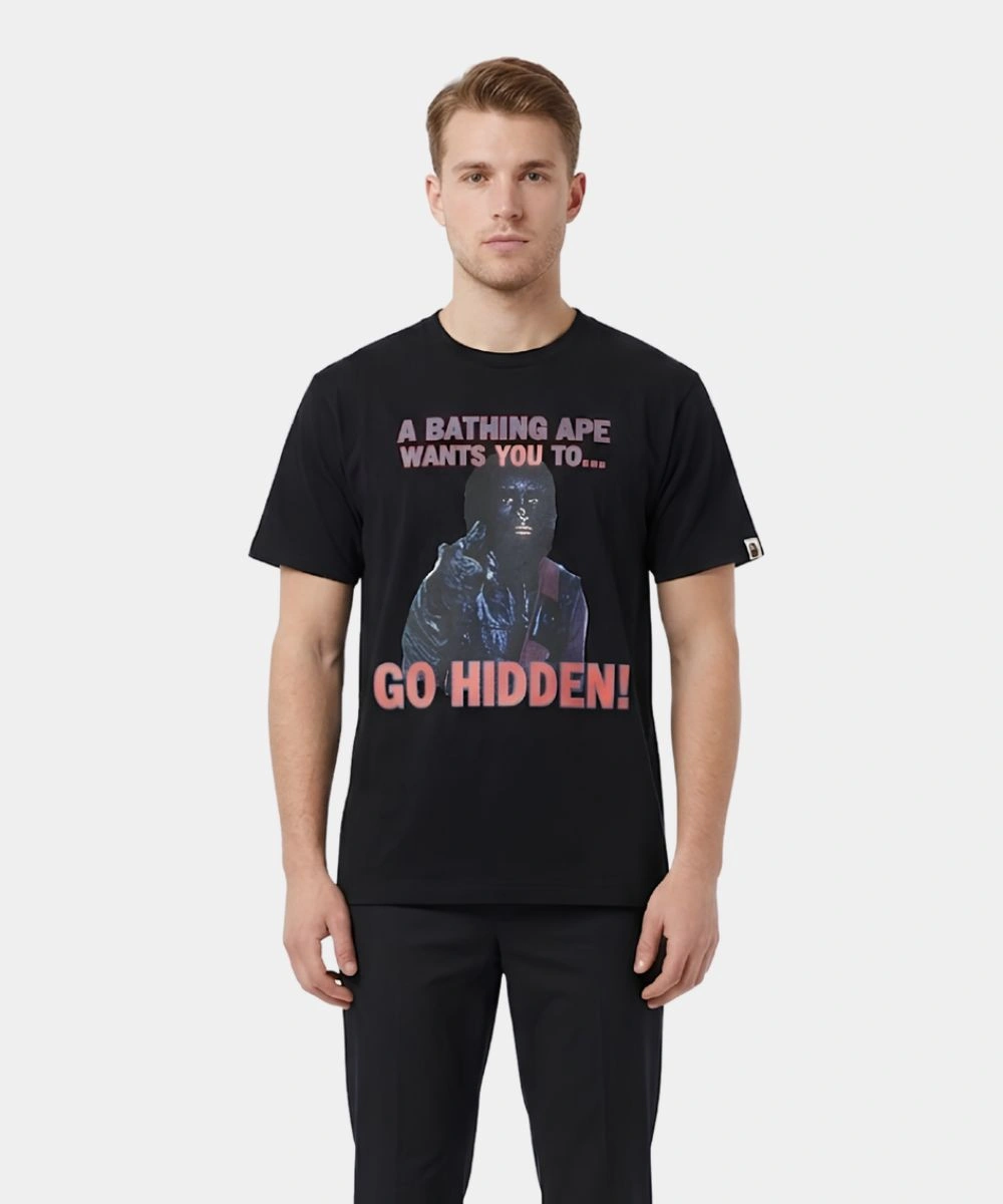 Men's BAPE x Hidden 2026 Go Hidden T-Shirt Black