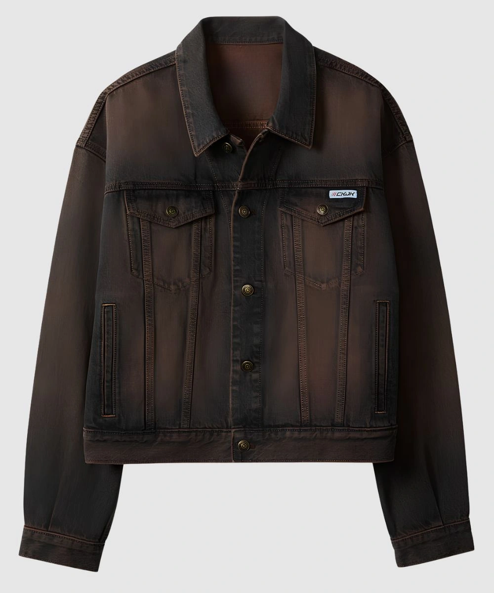 S   JUNG KOOK デニムジャケット BROWN Calvin Klein Jungkook Denim Jacket