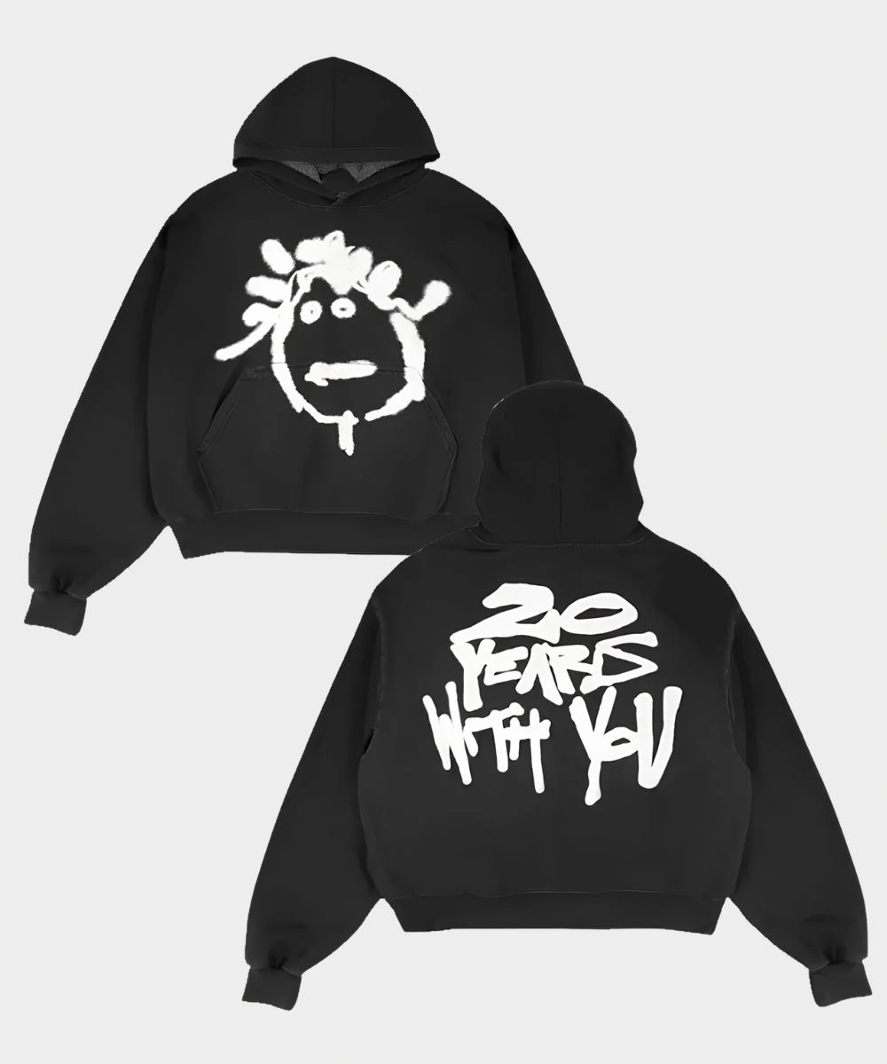 Singer Rihanna R20 Rhenna Merch BadGalRiri Black Fleece Pullover Hoodie