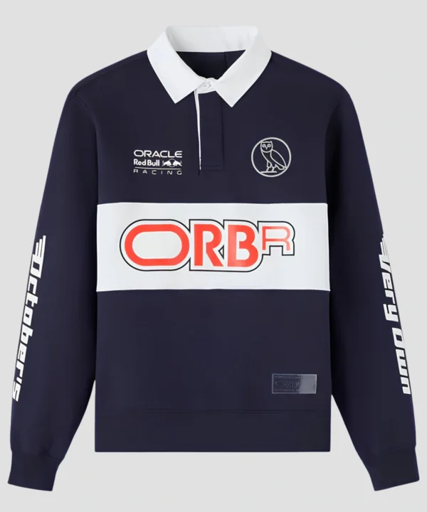 Unisex 2026 October's Very Own Red Bull Racing Pit Crew Fleece Rugby Navy & White