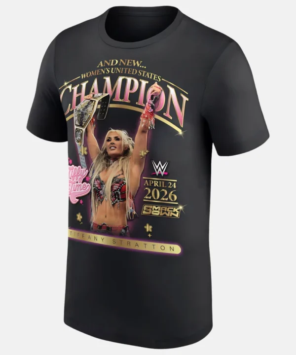Unisex Tiffany Stratton United States Champion Black T-Shirt