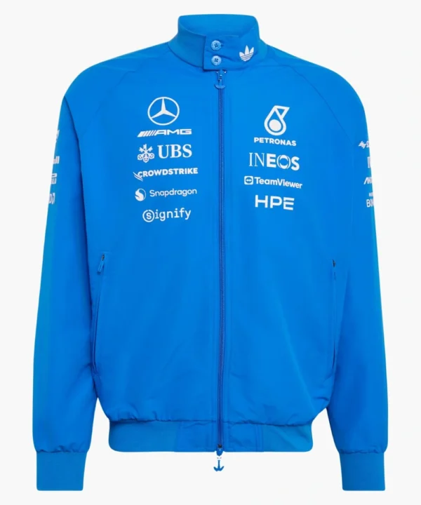 Adidas Mercedes AMG Petronas Formula 1 Harrington Jacket Blue
