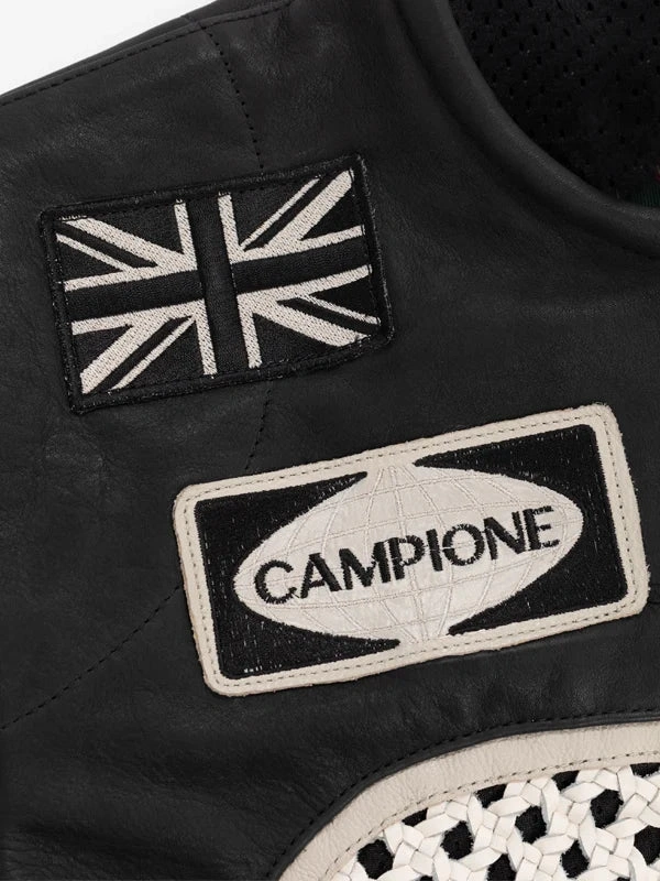 Aime Leon Dore Vanson Raffia Leather Jacket