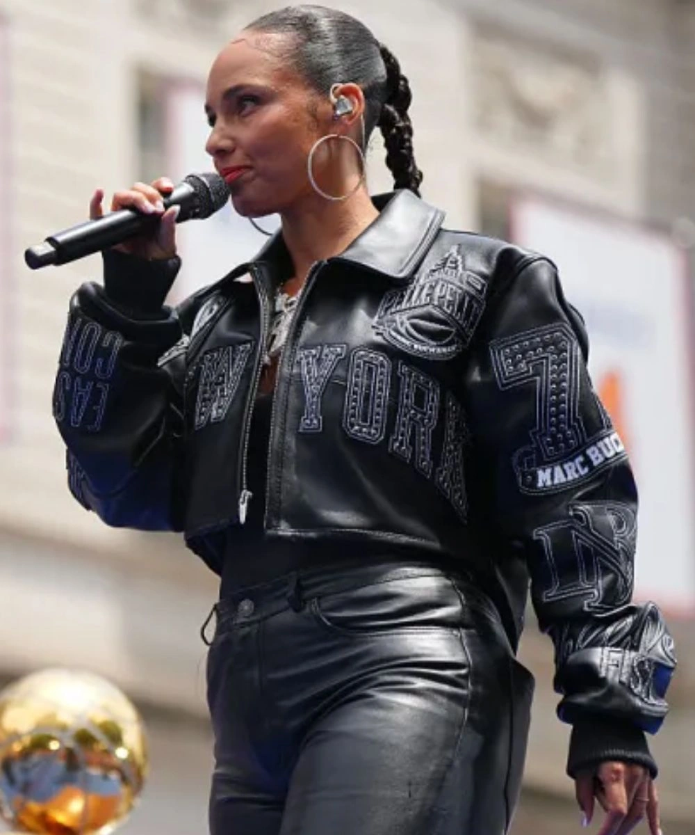 Alicia Keys Knicks Victory Parade Pelle Pelle Jacket