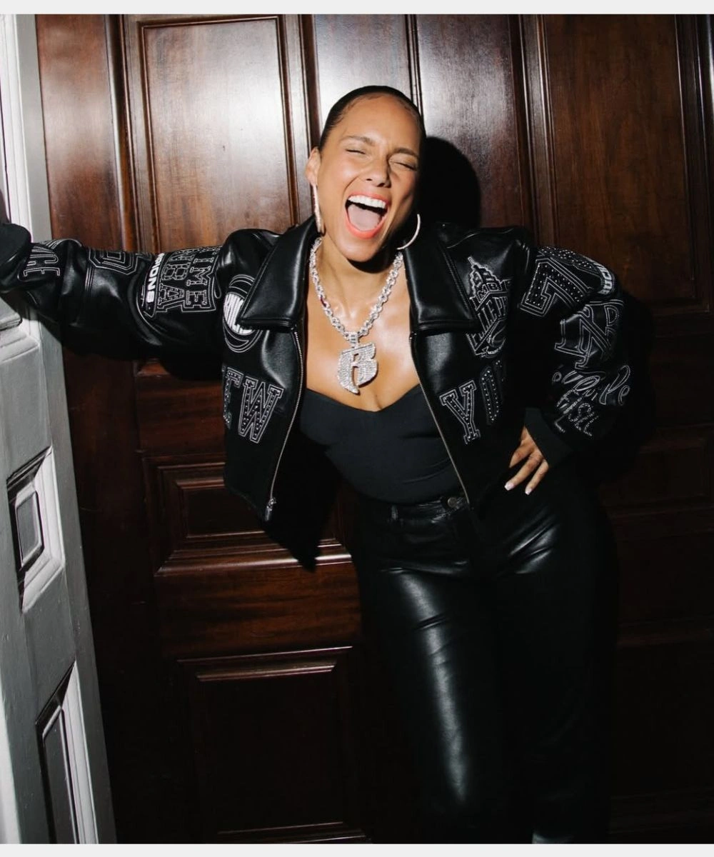 Alicia Keys Knicks Victory Parade Pelle Pelle Jacket - Image 4