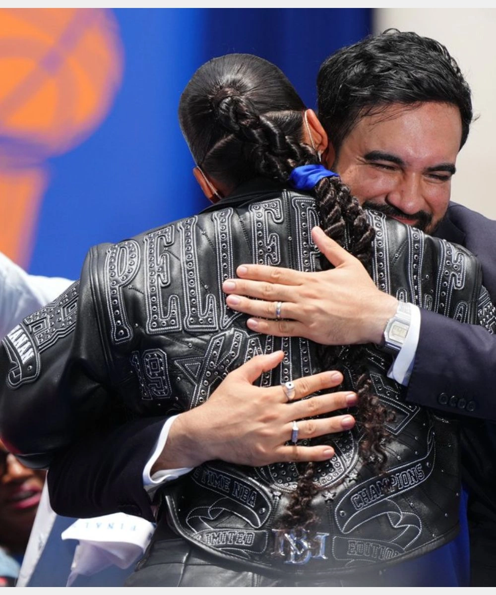 Alicia Keys New York Knicks Victory Parade Pelle Pelle Jacket