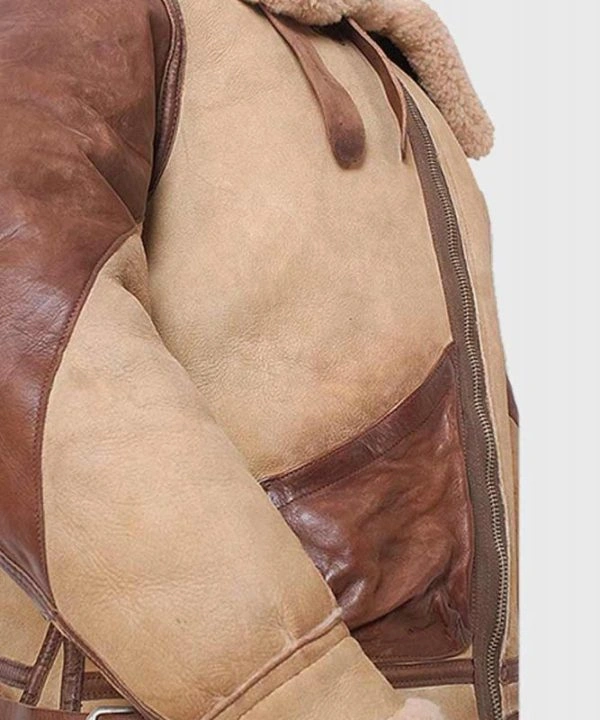 B3 Flying Brown Shearling Leather Jacket
