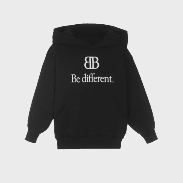 Balenciaga Be Different BB Logo Hoodie Black
