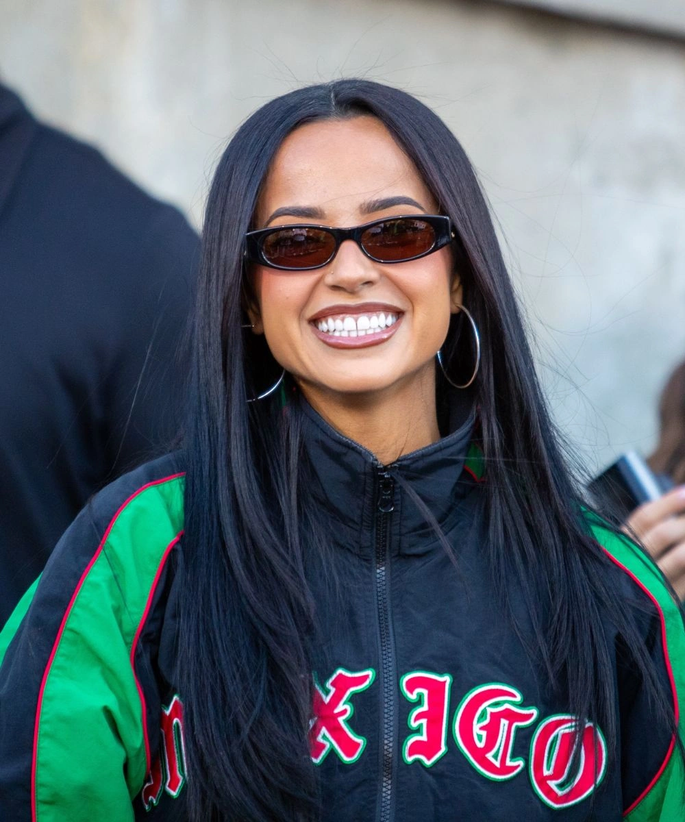 Becky G Mexico Track Jacket Black & Green