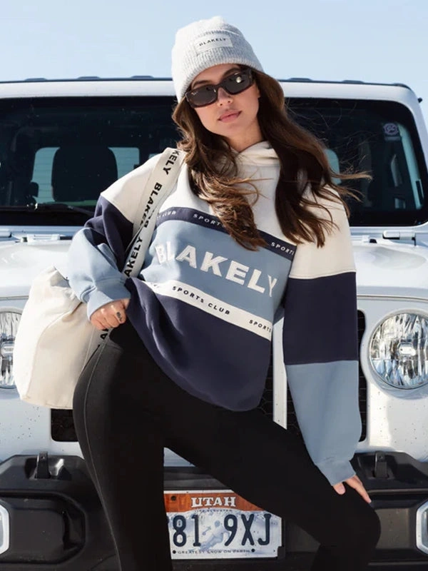 Blakely Alpine Oversized Pullover Hoodie Blue