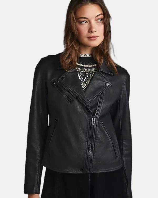 Blank NYC Faux Leather Biker Moto Jacket For Women