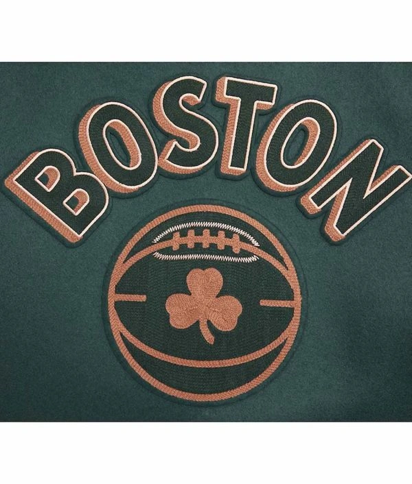 Boston Celtics Pro Standard Kelly Green City Edition Varsity Jacket