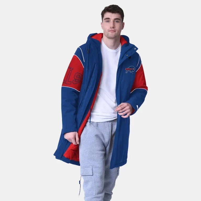 Buffalo Bills Starter Royal Dynasty Polyfill Stadium Full-Zip Jacket Coat
