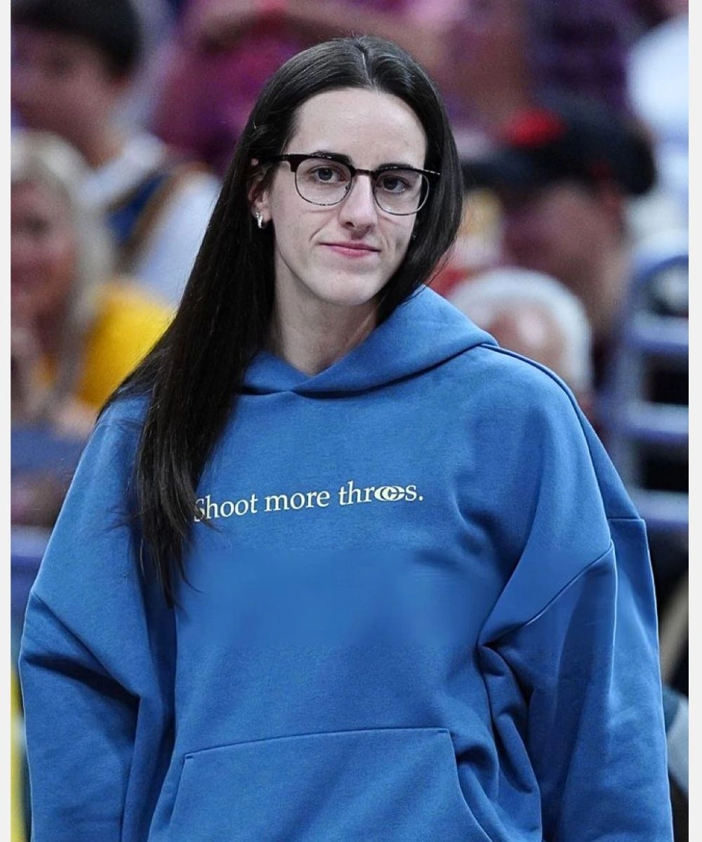 Caitlin Clark Shoot More Threes Blue Hoodie