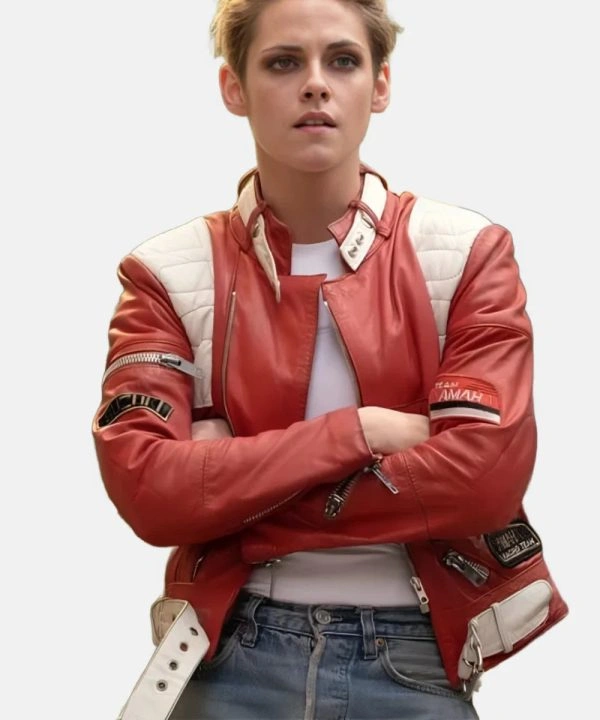 Charlie's Angles Sabina Wilson Red Leather Biker Jacket