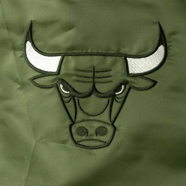 Chicago Bulls Satin Jacket Forest Green