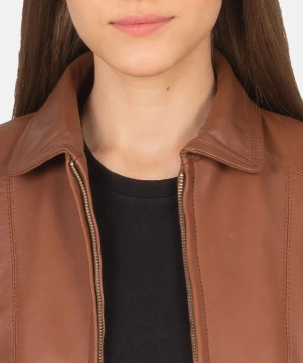 Colette Brown Leather Jacket
