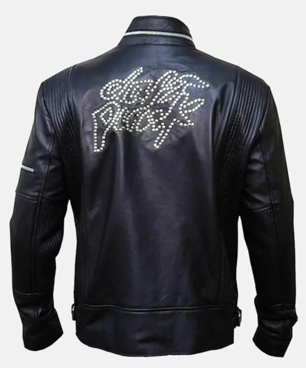 Daft Punk Get Lucky Studded Electroma Black Leather Jacket