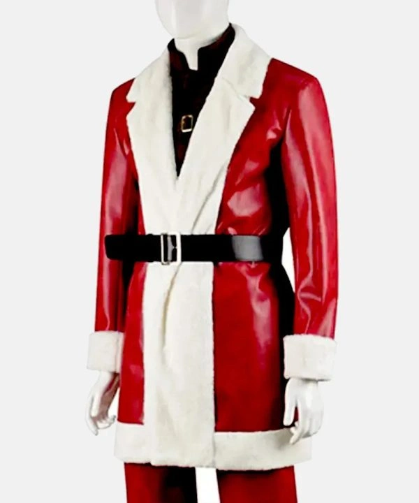 David Harbour Violent Night Santa Coat Red And White