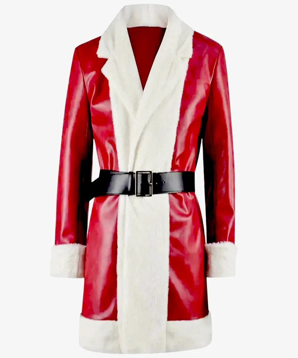 David Harbour Violent Night Santa Coat Red And White