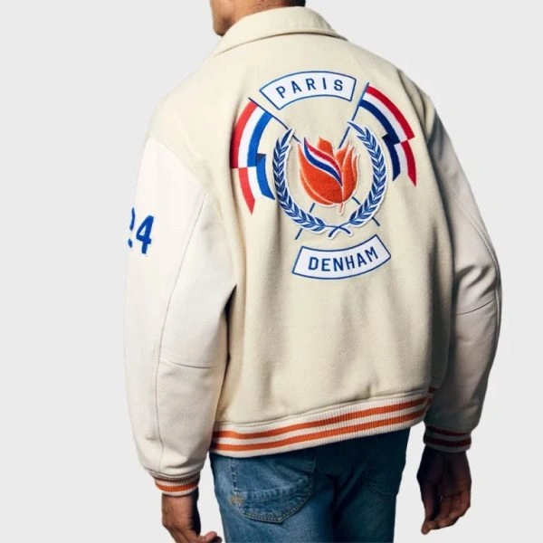 Denham Netherlands Olympic Varsity Bomber Jacket